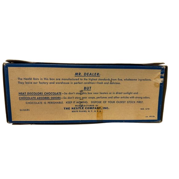 Original NESTLE'S CRUNCH milk chocolate STORE BOX top & bottom, when they were B - Picture 2 of 14